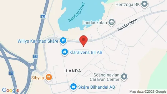 Affärslokaler att hyra i Karlstad - kort over placeringen