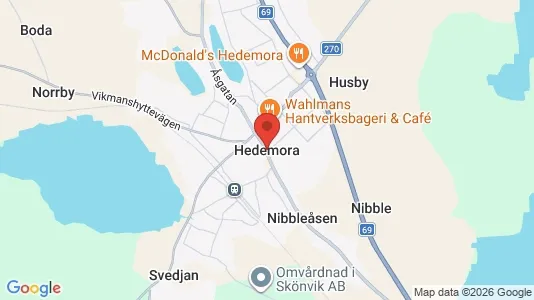 Butikslokaler till försäljning i Hedemora - Bild från Google Street View