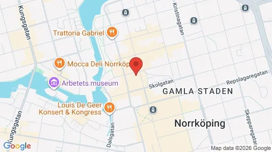 Kontorslokaler att hyra i Norrköping - kort over placeringen