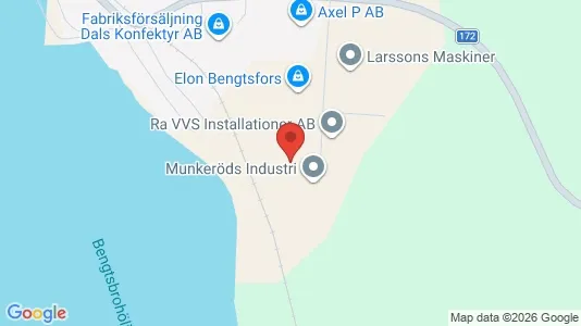 Industrilokaler att hyra i Bengtsfors - kort over placeringen