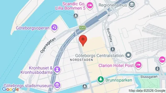 Lagerlokaler att hyra i Göteborg Centrum - kort over placeringen