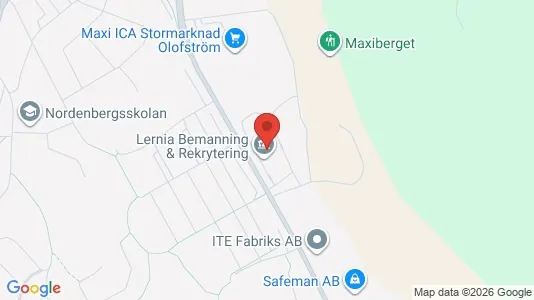 Industrilokaler att hyra i Olofström - kort over placeringen