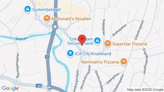 Affärslokaler att hyra i Borås - kort over placeringen