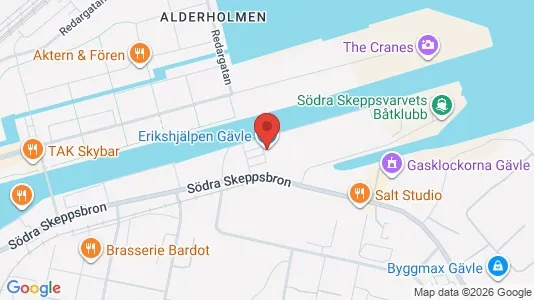 Kontorslokaler att hyra i Gävle - kort over placeringen