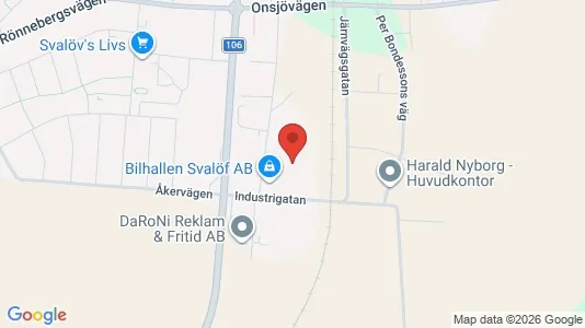 Affärslokaler att hyra i Svalöv - kort over placeringen