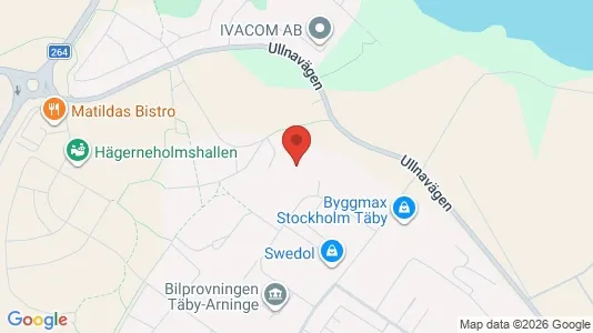 Industrilokaler att hyra i Täby - kort over placeringen