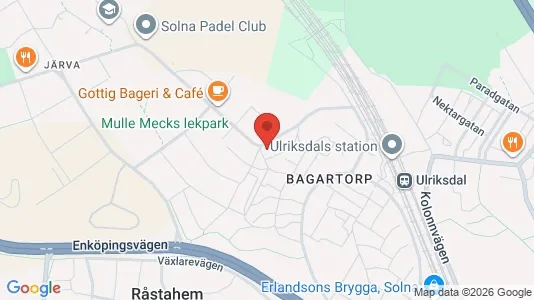Lagerlokaler att hyra i Solna - kort over placeringen