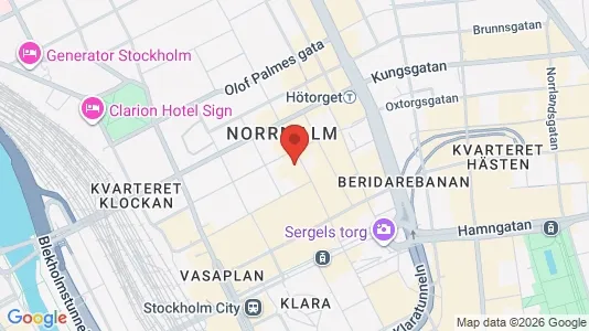 Kontorslokaler att hyra i Stockholm Innerstad - kort over placeringen