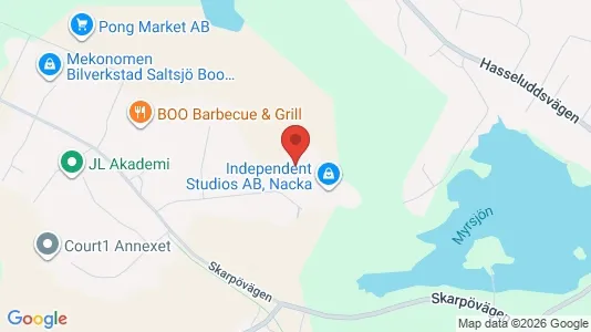 Industrilokaler att hyra i Nacka - kort over placeringen