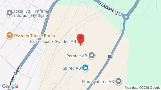 Affärslokaler att hyra i Borås - kort over placeringen