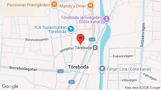 Kontorslokaler att hyra i Töreboda - kort over placeringen