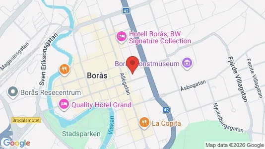 Kontorslokaler att hyra i Borås - kort over placeringen