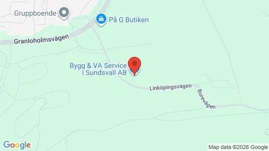 Kontorslokaler att hyra i Sundsvall - kort over placeringen