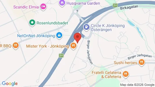 Kontorslokaler att hyra i Jönköping - kort over placeringen