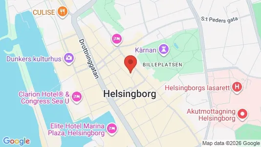 Kontorslokaler att hyra i Helsingborg - kort over placeringen