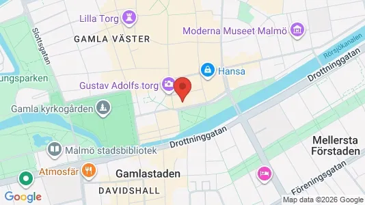 Kontorslokaler att hyra i Malmö Centrum - kort over placeringen