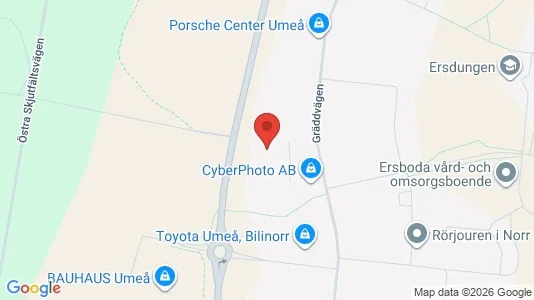 Affärslokaler till försäljning i Umeå - Bild från Google Street View