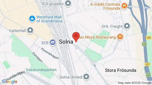Affärslokaler att hyra i Solna - Bild från Google Street View