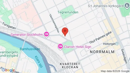 Kontorslokaler att hyra i Stockholm Innerstad - kort over placeringen