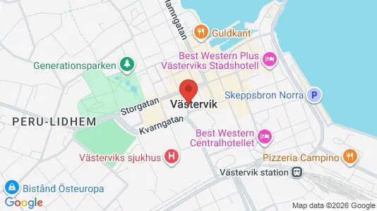 Affärslokaler att hyra i Västervik - Bild från Google Street View