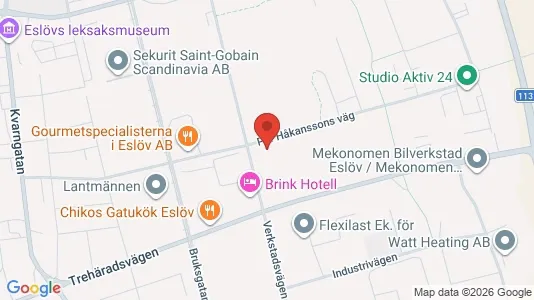 Industrilokaler att hyra i Eslöv - kort over placeringen