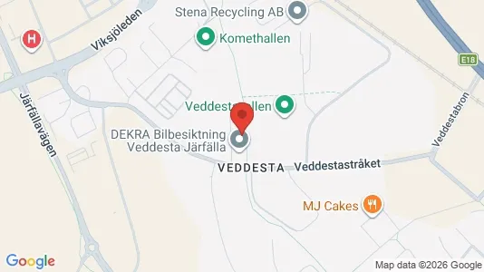Industrilokaler att hyra i Järfälla - kort over placeringen