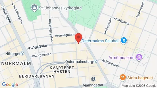Kontorslokaler att hyra i Stockholm Innerstad - kort over placeringen