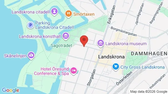 Kontorslokaler att hyra i Landskrona - kort over placeringen