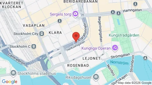 Kontorslokaler att hyra i Stockholm Innerstad - kort over placeringen
