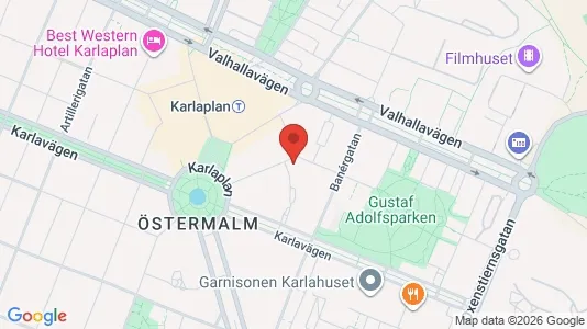 Kontorslokaler att hyra i Östermalm - kort over placeringen