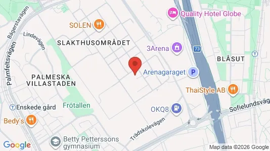 Lagerlokaler att hyra i Söderort - kort over placeringen