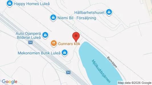 Kontorslokaler att hyra i Luleå - kort over placeringen