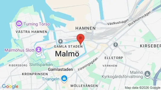 Kontorslokaler att hyra i Malmö Centrum - kort over placeringen