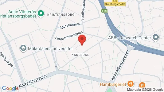 Bostadsfastigheter till försäljning i Västerås - kort over placeringen