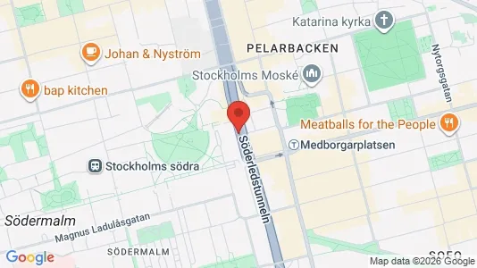 Kontorslokaler att hyra i Södermalm - kort over placeringen