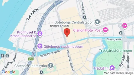 Kontorslokaler att hyra i Göteborg Centrum - kort over placeringen