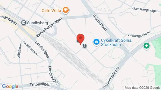 Kontorslokaler att hyra i Solna - kort over placeringen