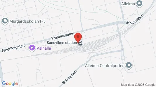 Kontorslokaler till försäljning i Sandviken - kort over placeringen