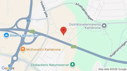 Affärslokaler till försäljning i Karlskrona - kort over placeringen