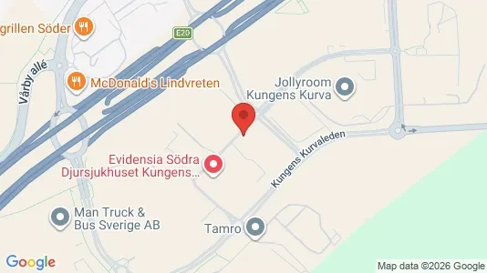 Affärslokaler att hyra i Huddinge - kort over placeringen
