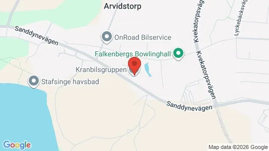 Kontorslokaler att hyra i Falkenberg - kort over placeringen