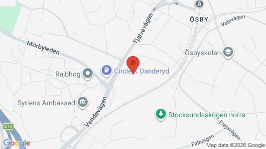Kontorslokaler att hyra i Danderyd - kort over placeringen