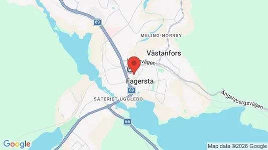 Affärslokaler att hyra i Fagersta - Bild från Google Street View