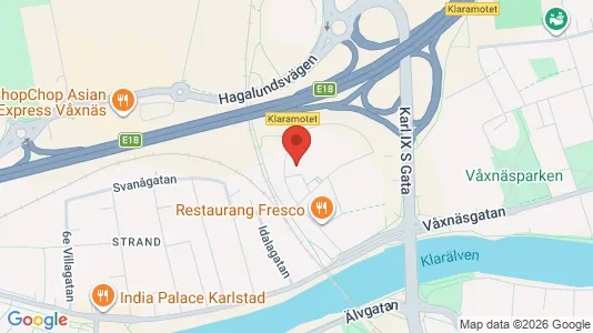 Kontorslokaler att hyra i Karlstad - kort over placeringen