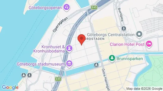 Kontorslokaler att hyra i Göteborg Centrum - kort over placeringen