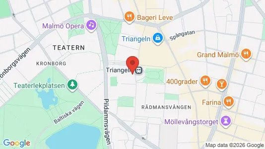 Kontorslokaler att hyra i Malmö Centrum - kort over placeringen