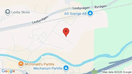 Affärslokaler att hyra i Partille - kort over placeringen