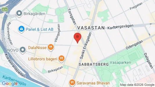 Kontorslokaler att hyra i Vasastan - kort over placeringen