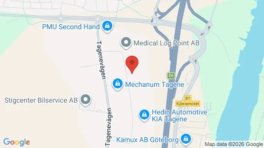 Industrilokaler att hyra i Göteborg Centrum - kort over placeringen