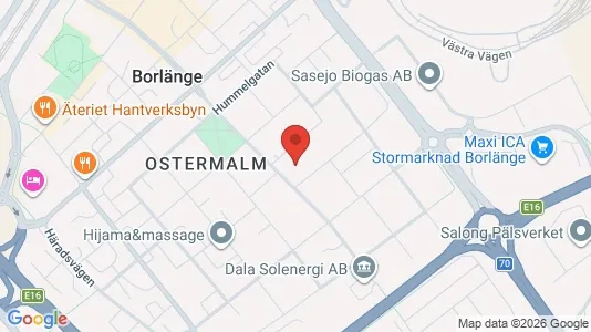 Kontorslokaler att hyra i Borlänge - kort over placeringen
